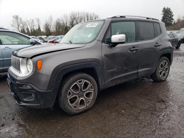 ZACCJADT4GPD96829 - 2016 JEEP RENEGADE LIMITED GRAY photo 1