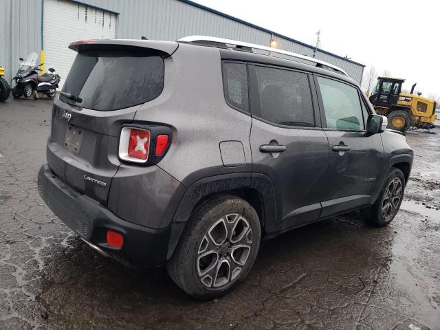 ZACCJADT4GPD96829 - 2016 JEEP RENEGADE LIMITED GRAY photo 3