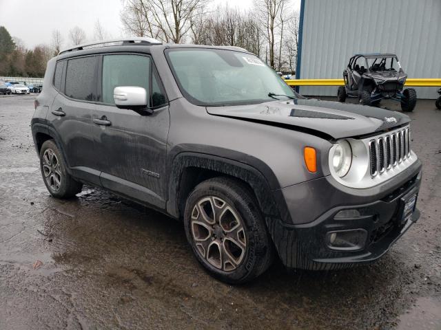 ZACCJADT4GPD96829 - 2016 JEEP RENEGADE LIMITED GRAY photo 4