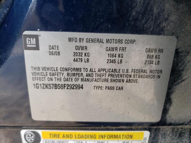 1G1ZK57B58F292994 - 2008 CHEVROLET MALIBU LTZ 蓝色 照片 12