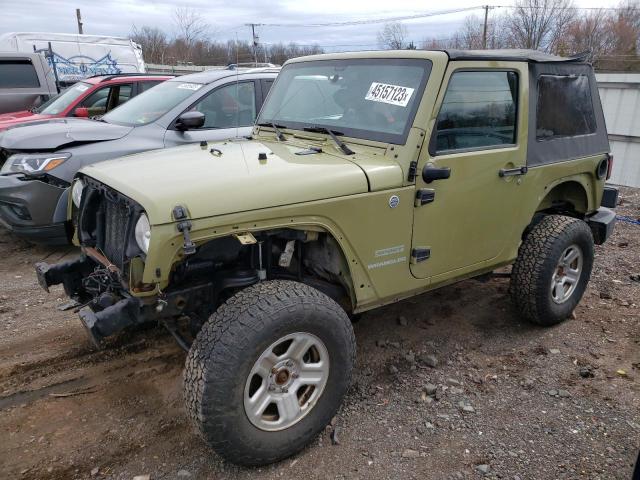 1C4AJWAG7DL586412 - 2013 JEEP WRANGLER SPORT GREEN photo 1