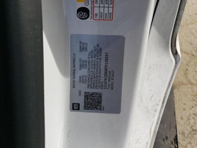 1G1FK1R68P0128197 - 2023 CHEVROLET CAMARO ZL1 თეთრი ფოტო 12