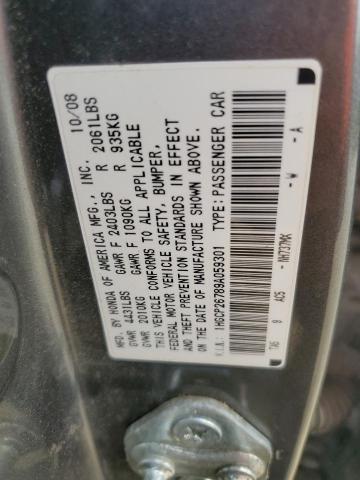 1HGCP26789A059301 - 2009 HONDA ACCORD EX CHARCOAL photo 13