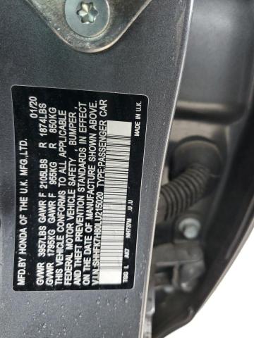 SHHFK7H80LU215020 - 2020 HONDA CIVIC EXL ნაცრისფერი ფოტო 13
