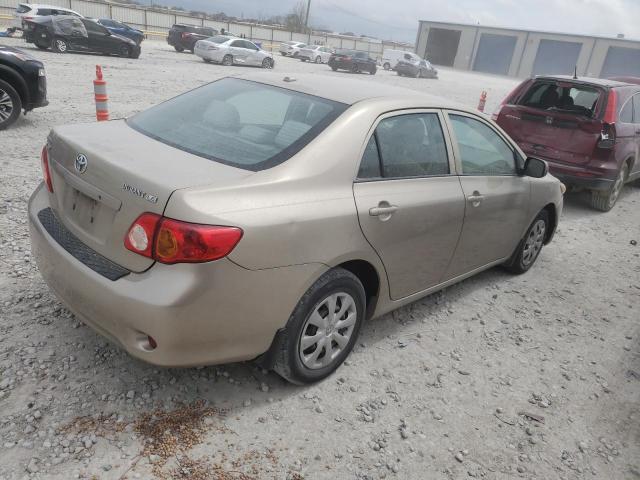 1NXBU40E99Z116492 - 2009 TOYOTA COROLLA BASE BEIGE photo 3