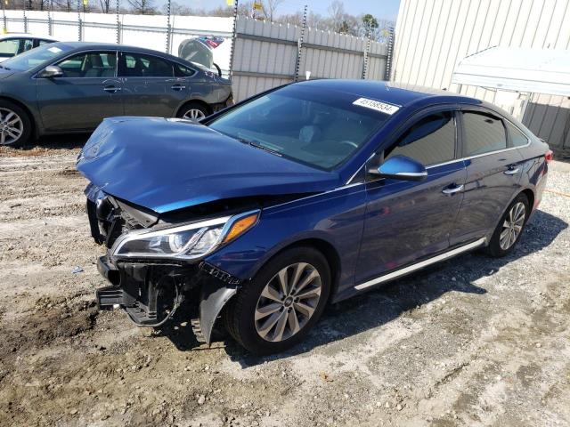 5NPE34AF7FH084854 - 2015 HYUNDAI SONATA SPORT BLUE photo 1