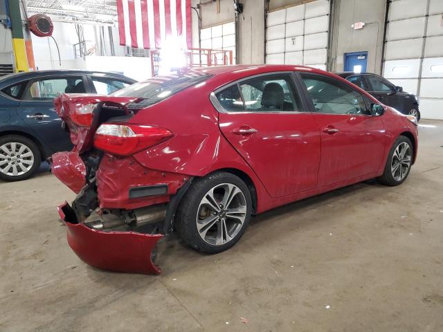 KNAFX4A85F5305701 - 2015 KIA FORTE EX RED photo 3