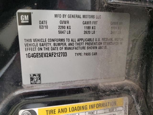 1G4GE5EV2AF212703 - 2010 BUICK LACROSSE CXS 石墨色 照片 12