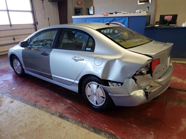 JHMFA36228S011078 - 2008 HONDA CIVIC HYBRID SILVER photo 2