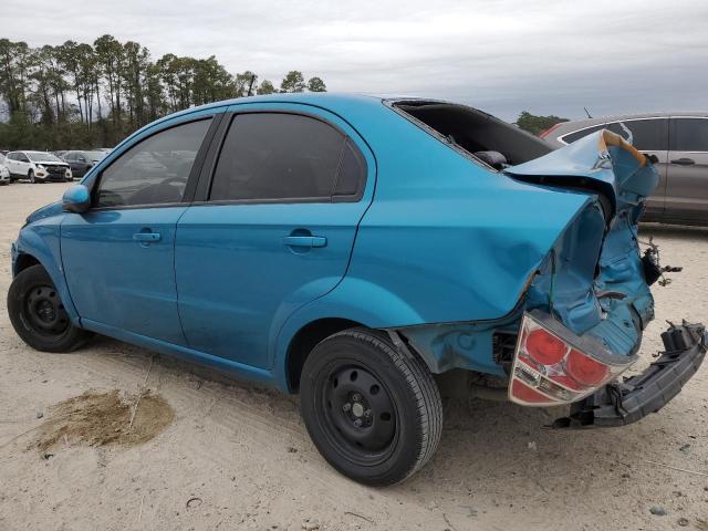 KL1TD56E49B344070 - 2009 CHEVROLET AVEO LS BLUE photo 2