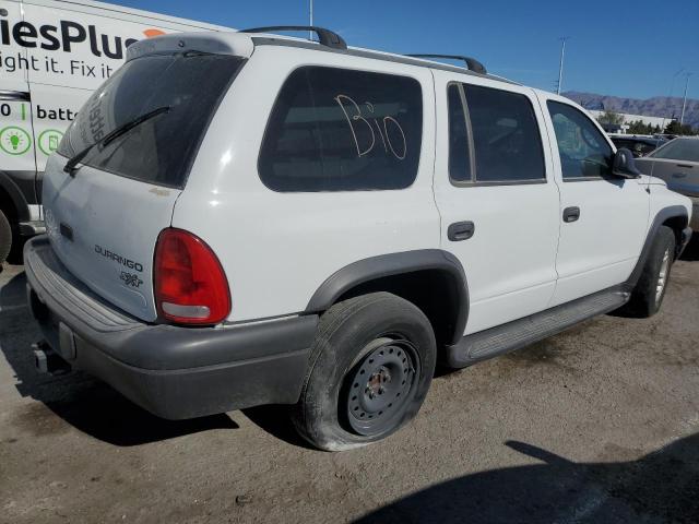 1D4HR38N63F534246 - 2003 DODGE DURANGO SPORT WHITE photo 3