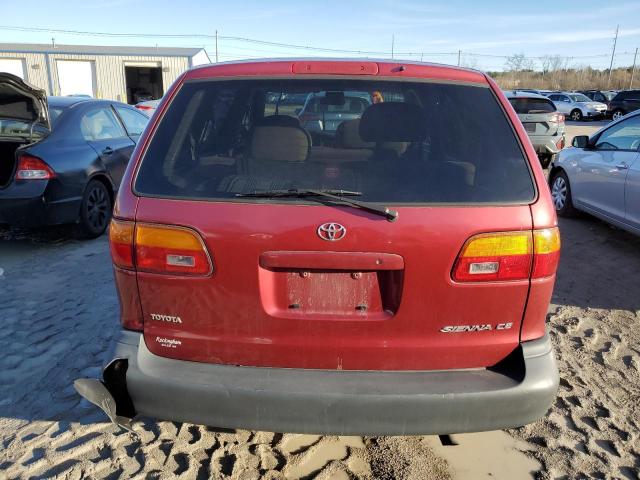 4T3GF19C2WU080650 - 1998 TOYOTA SIENNA CE RED photo 6