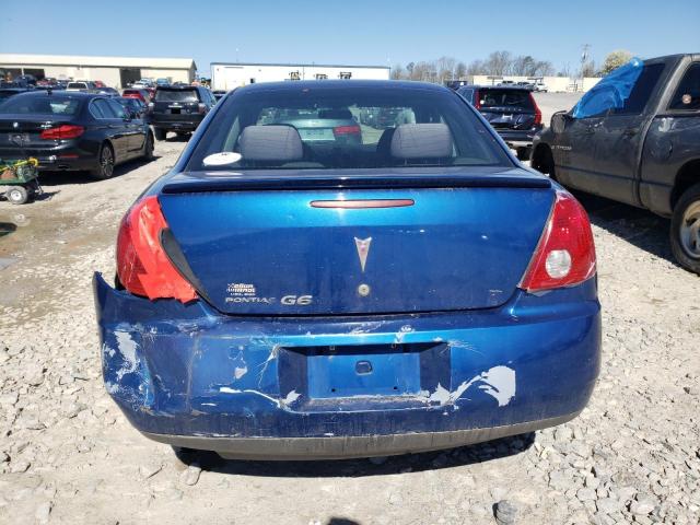 1G2ZG58B774109827 - 2007 PONTIAC G6 BASE BLUE photo 6