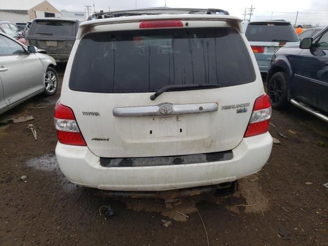 JTEEW21AX70046268 - 2007 TOYOTA HIGHLANDER HYBRID WHITE photo 6