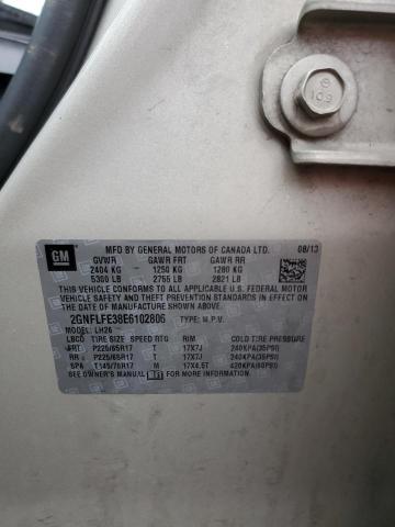 2GNFLFE38E6102806 - 2014 CHEVROLET EQUINOX LT CREAM photo 13