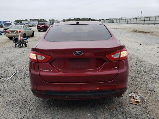 3FA6P0H73GR170358 - 2016 FORD FUSION SE RED photo 6