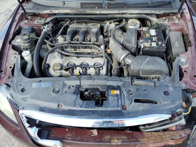 1FAHP2EW5AG170120 - 2010 FORD TAURUS SEL BURGUNDY photo 11