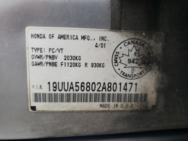 19UUA56802A801471 - 2002 ACURA 3.2TL TYPE-S SILVER photo 13