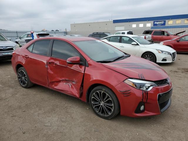 5YFBURHE2GP383697 - 2016 TOYOTA COROLLA L RED photo 4