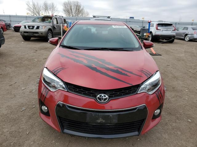 5YFBURHE2GP383697 - 2016 TOYOTA COROLLA L RED photo 5