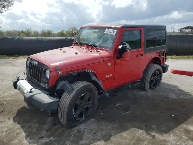 1C4AJWBG7EL101072 - 2014 JEEP WRANGLER SAHARA RED photo 1