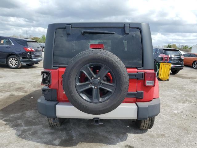 1C4AJWBG7EL101072 - 2014 JEEP WRANGLER SAHARA RED photo 6