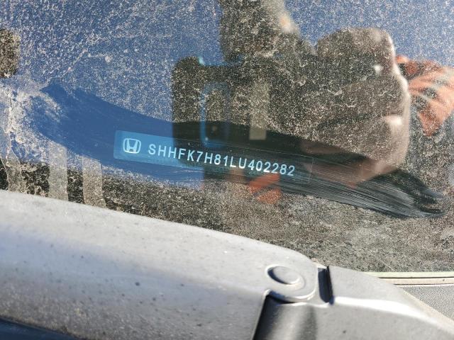 SHHFK7H81LU402282 - 2020 HONDA CIVIC EXL თეთრი ფოტო 12