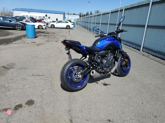 JYARM32E4NA005530 - 2022 YAMAHA MT07 BLUE photo 3