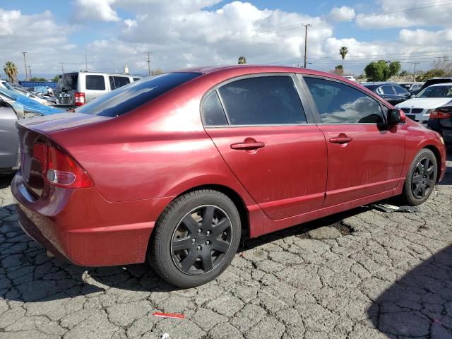 2HGFA16528H509371 - 2008 HONDA CIVIC LX RED photo 3