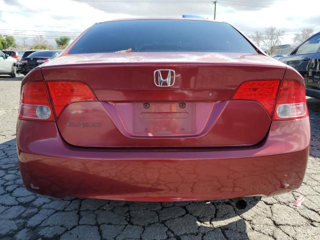 2HGFA16528H509371 - 2008 HONDA CIVIC LX RED photo 6