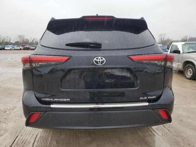 5TDGZRBH5NS244954 - 2022 TOYOTA HIGHLANDER XLE BLACK photo 6