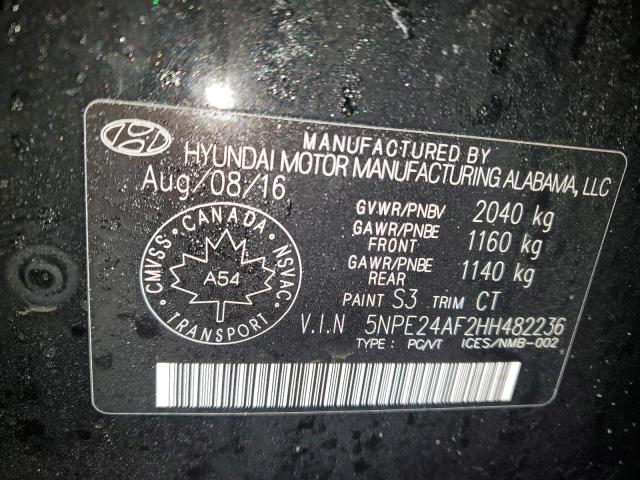 5NPE24AF2HH482236 - 2017 HYUNDAI SONATA SE SILVER photo 12