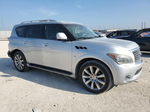 JN8AZ2ND4E9751109 - 2014 INFINITI QX80 SILVER photo 4