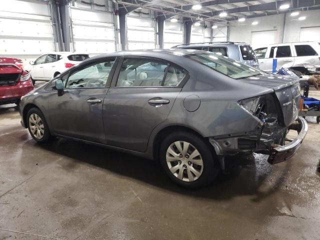 19XFB2F51CE054602 - 2012 HONDA CIVIC LX GRAY photo 2