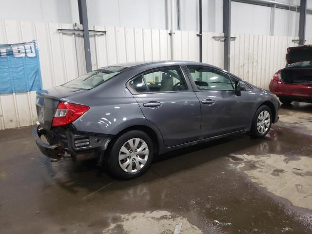 19XFB2F51CE054602 - 2012 HONDA CIVIC LX GRAY photo 3