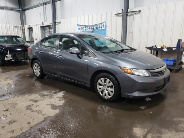 19XFB2F51CE054602 - 2012 HONDA CIVIC LX GRAY photo 4