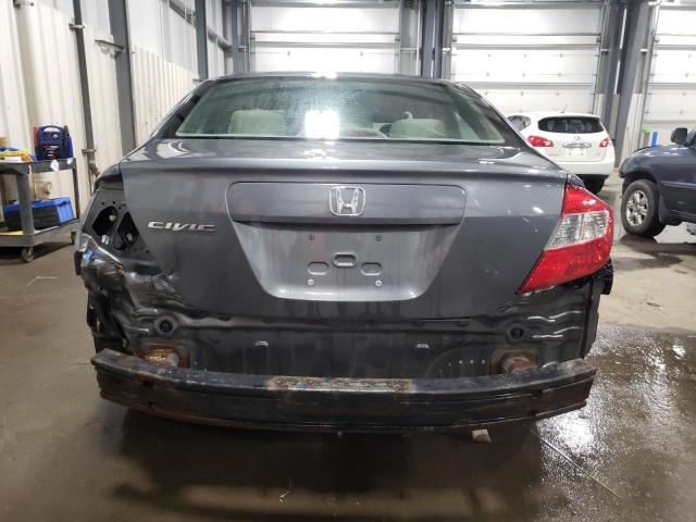 19XFB2F51CE054602 - 2012 HONDA CIVIC LX GRAY photo 6