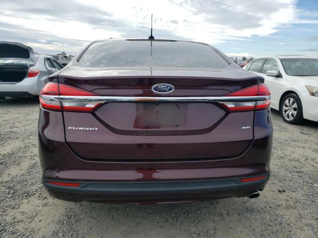 3FA6P0H73HR414138 - 2017 FORD FUSION SE BURGUNDY photo 6