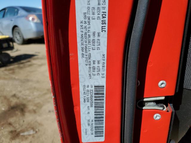 2C3CDXBG0GH350906 - 2016 DODGE CHARGER SE RED photo 12