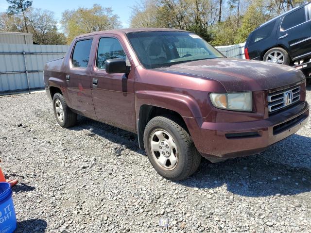 2HJYK162X7H535298 - 2007 HONDA RIDGELINE RT BURGUNDY photo 4