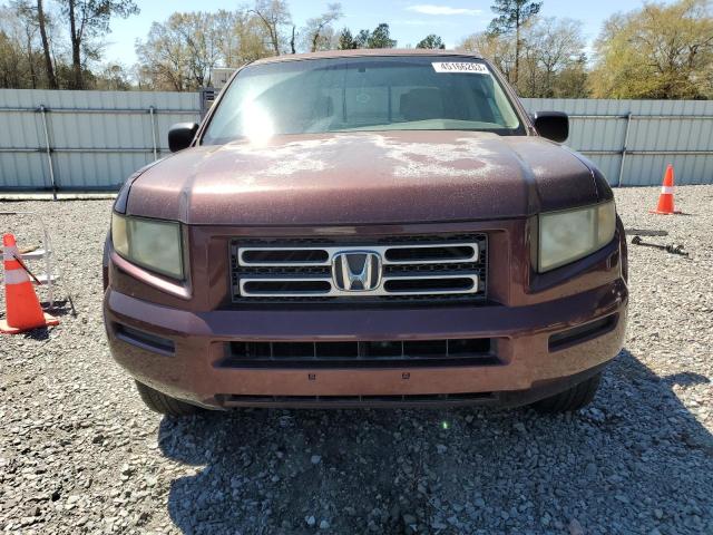 2HJYK162X7H535298 - 2007 HONDA RIDGELINE RT BURGUNDY photo 5