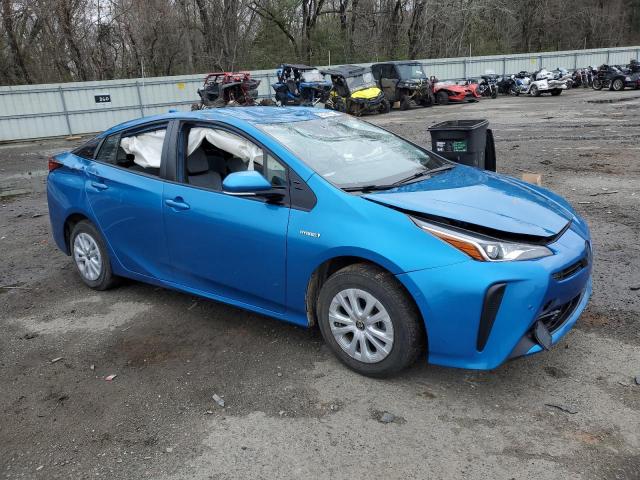 JTDKARFU4L3111304 - 2020 TOYOTA PRIUS L BLUE photo 4