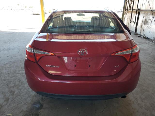 2T1BURHE7EC183329 - 2014 TOYOTA COROLLA L RED photo 6