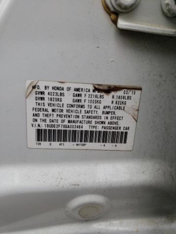 19UDE2F7XGA003464 - 2016 ACURA ILX PREMIUM TECH WHITE photo 12