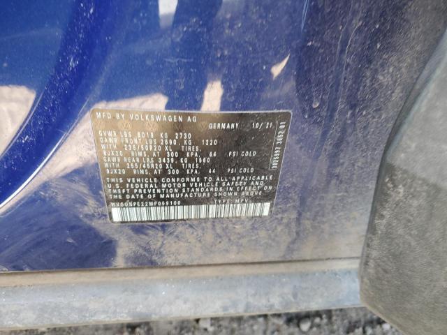 WVGUNPE22MP059100 - 2021 VOLKSWAGEN ID.4 PRO S ლურჯი ფოტო 13