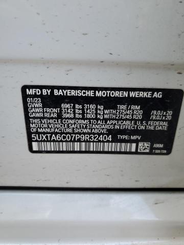 5UXTA6C07P9R32404 - 2023 BMW X5 XDRIVE45E WHITE photo 13