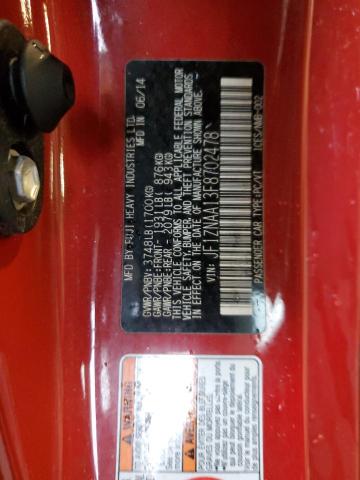JF1ZNAA13F8702478 - 2015 TOYOTA SCION FR-S 红色 照片 12