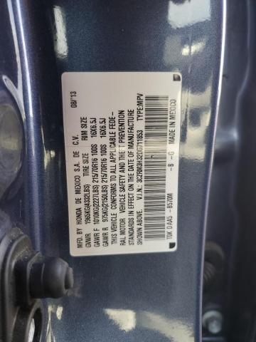 3CZRM3H32DG711853 - 2013 HONDA CR-V LX BLUE photo 13