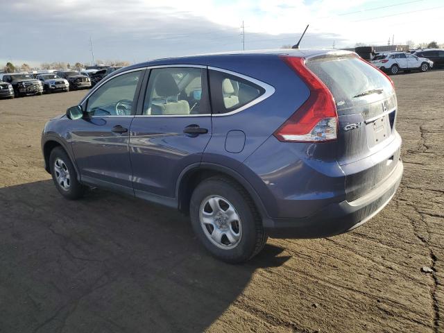 3CZRM3H32DG711853 - 2013 HONDA CR-V LX BLUE photo 2