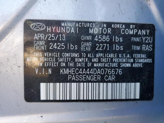 KMHEC4A44DA076676 - 2013 HYUNDAI SONATA HYBRID BLUE photo 12